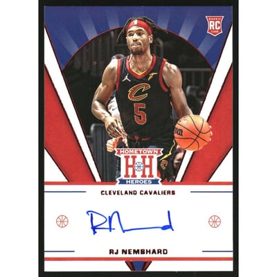2021-22 Panini Chronicles Hometown Heroes Rookie Autographs Red #10 RJ Nembhard