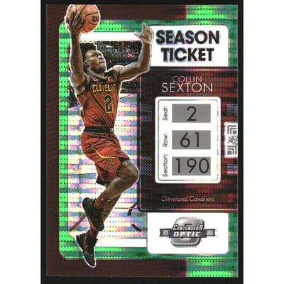 2021-22 Panini Contenders Optic Green Pulsar #44 Collin Sexton