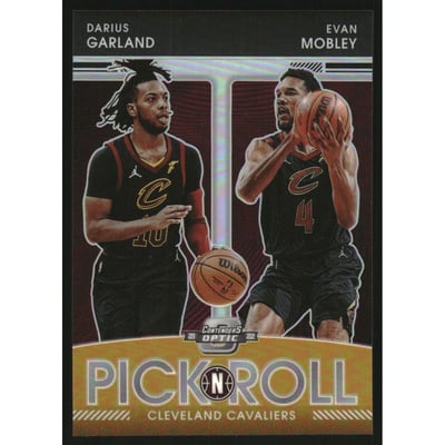 2021-22 Panini Contenders Optic Pick n Roll #19 Darius Garland/Evan Mobley