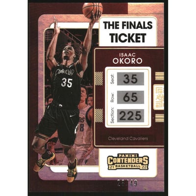 2021-22 Panini Contenders The Finals Ticket #96 Isaac Okoro