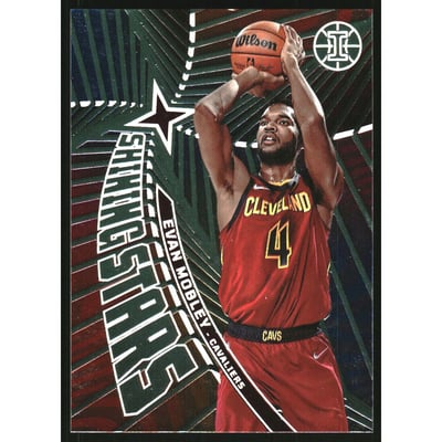 2021-22 Panini Illusions Shining Stars Emerald #18 Evan Mobley