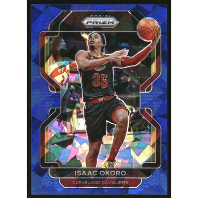 2021-22 Panini Prizm Prizms Blue Ice #212 Isaac Okoro