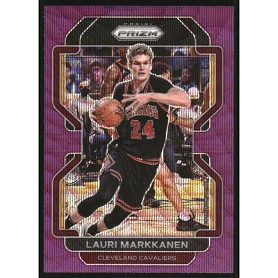 2021-22 Panini Prizm Prizms Purple Wave #86 Lauri Markkanen