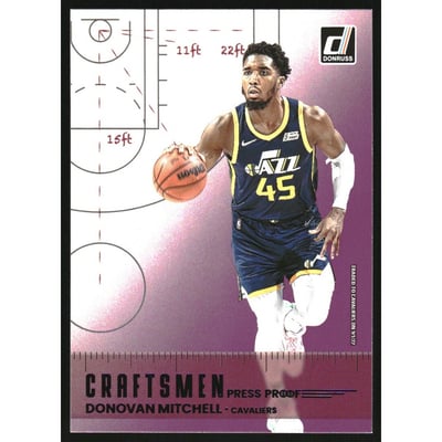 2022-23 Donruss Craftsmen Press Proof Purple #15 Donovan Mitchell