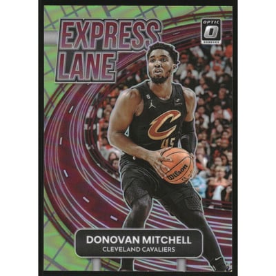 2022-23 Donruss Optic Express Lane Lime Green #6 Donovan Mitchell