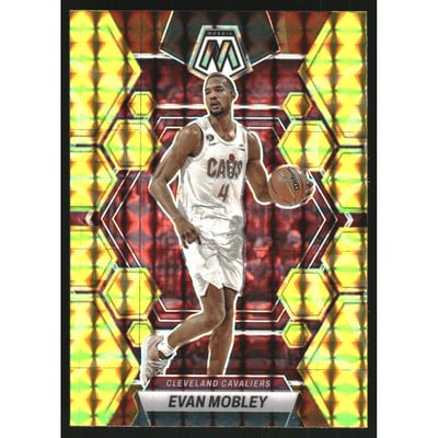 2022-23 Panini Mosaic Mosaic Reactive Yellow #85 Evan Mobley