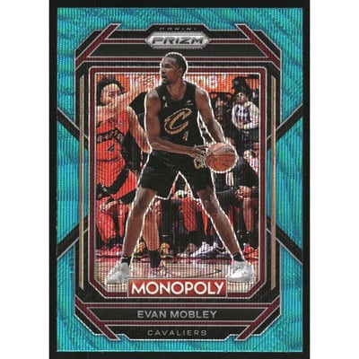 2022-23 Panini Prizm Monopoly Teal Wave #17 Evan Mobley