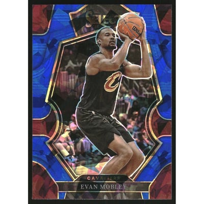 2022-23 Select Prizms Blue Cracked Ice #144 Evan Mobley