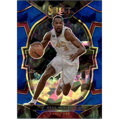2022-23 Select Prizms Blue Cracked Ice #44 Evan Mobley
