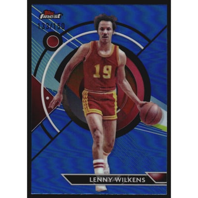 2023-24 Finest Blue Refractors #67 Lenny Wilkens C
