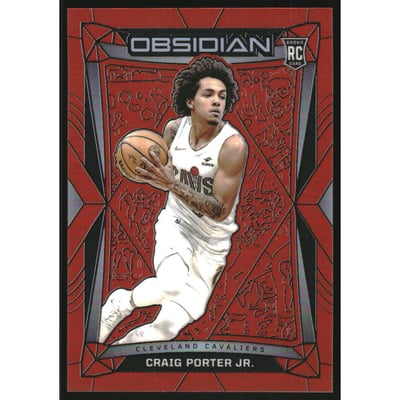 2023-24 Panini Obsidian Electric Etch Orange Flood #90 Craig Porter Jr.