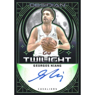 2023-24 Panini Obsidian Twilight Signatures Electric Etch Green #26 Georges Niang