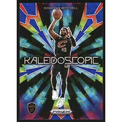 2023-24 Panini Prizm Kaleidoscopic Prizms Blue Wave #11 Donovan Mitchell