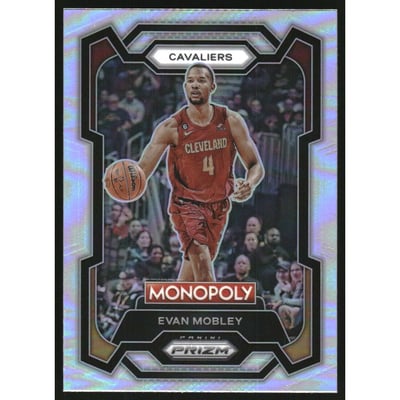 2023-24 Panini Prizm Monopoly Light Blue #20 Evan Mobley