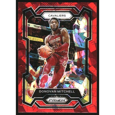 2023-24 Panini Prizm Prizms Red Ice #43 Donovan Mitchell