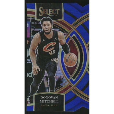 2023-24 Select Prizms Blue Die-Cut #163 Donovan Mitchell