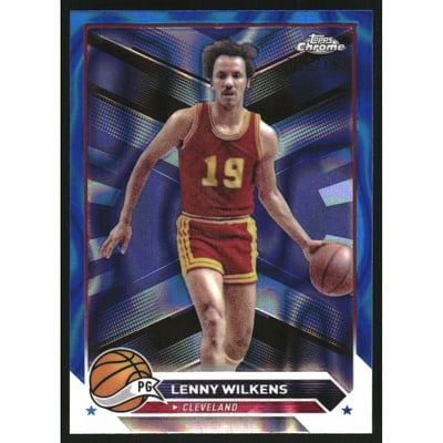 2023-24 Topps Chrome Blue Lava Refractors #25 Lenny Wilkens