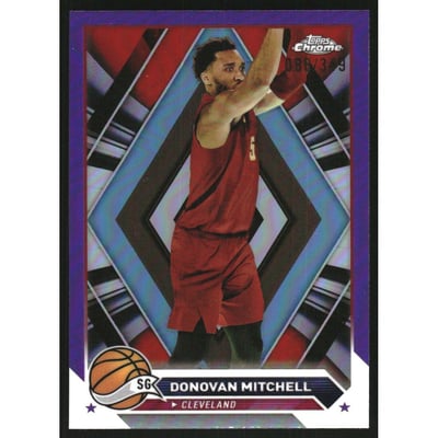 2023-24 Topps Chrome Purple Refractors #45 Donovan Mitchell