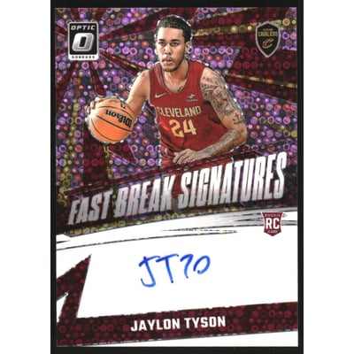 2024-25 Donruss Optic Fast Break Signatures Pink #62 Jaylon Tyson/25