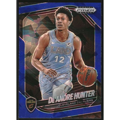 2024-25 Panini Prizm Black Prizms Blue Ice #138 De'Andre Hunter