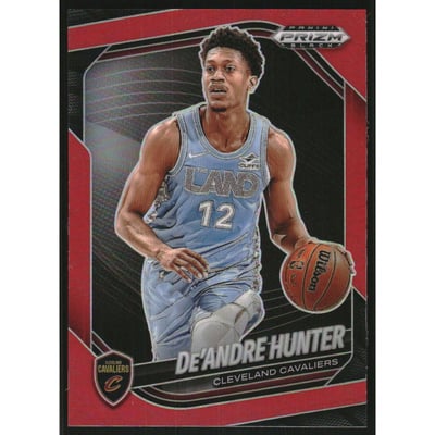 2024-25 Panini Prizm Black Prizms Red #138 De'Andre Hunter