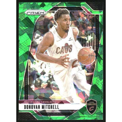 2024-25 Panini Prizm Prizms Green Ice #155 Donovan Mitchell