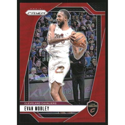 2024-25 Panini Prizm Prizms Red #148 Evan Mobley