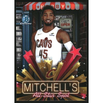 2025-26 Bowman Chrome Hobby Stars Refractors #HS5 Donovan Mitchell