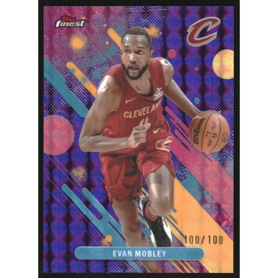 2025-26 Finest Purple Geometric Refractors #55 Evan Mobley C