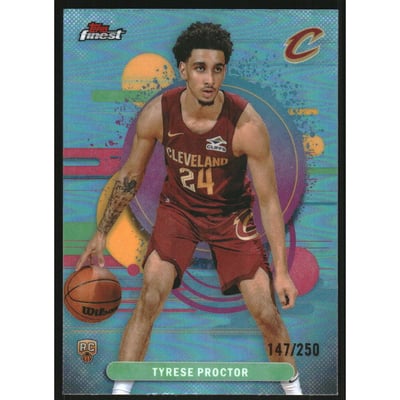 2025-26 Finest Sky Blue Refractors #135 Tyrese Proctor U