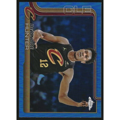 2025-26 Topps Chrome Blue Refractors #73 De'Andre Hunter