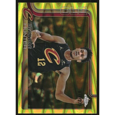 2025-26 Topps Chrome RayWave Yellow Refractors #73 De'Andre Hunter