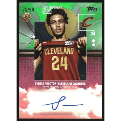 2025-26 Topps Contemporary Marks Green Rainbow #CMTP Tyrese Proctor