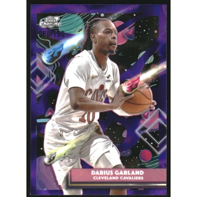 2025-26 Topps Cosmic Chrome Purple Nebula Refractors #101 Darius Garland