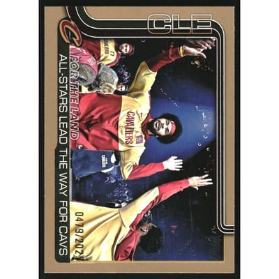 2025-26 Topps Gold #278 For The Land/Max Strus/Jarrett Allen/Donovan Mitchell