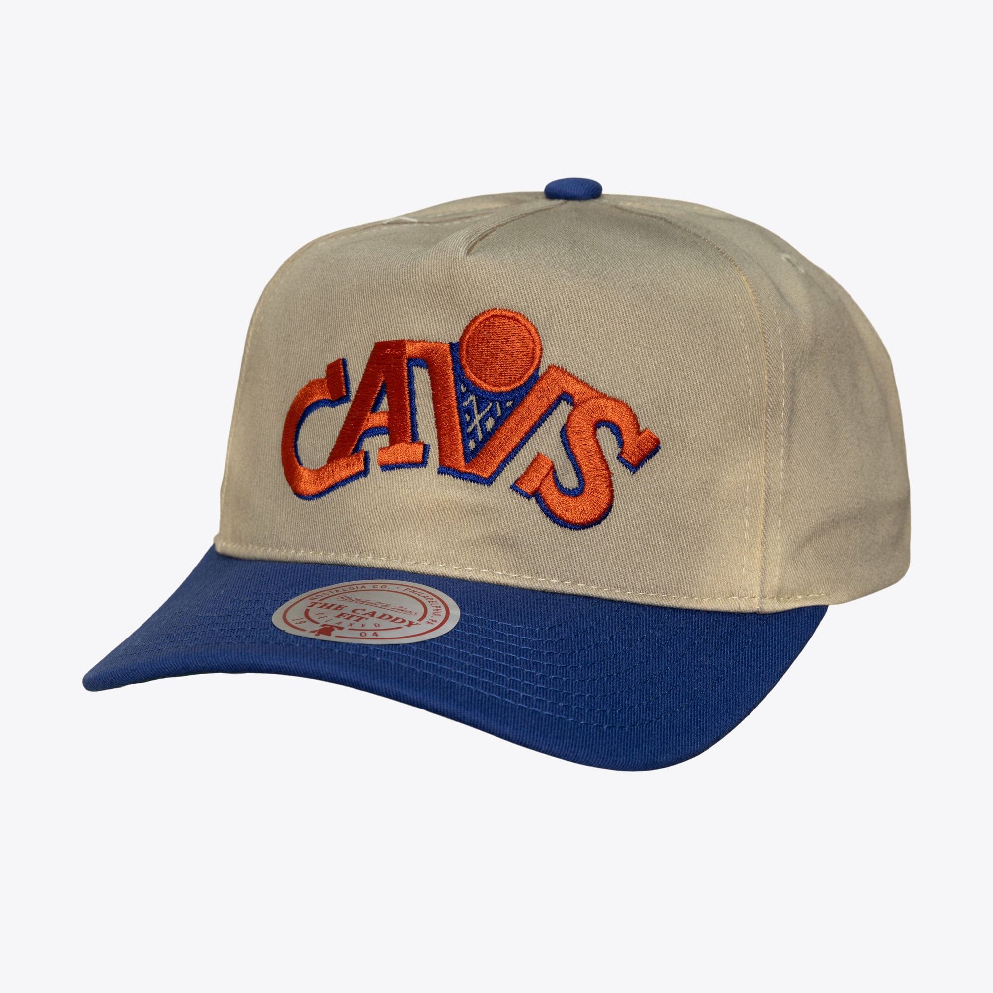 Cleveland Cavaliers Cream/Royal Hardwood Classics Retro Roots Caddy Snapback Hat