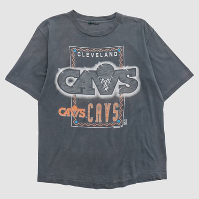 Cleveland Cavaliers Logo Athletic 90s T-shirt - Black - M by Fanatics Real Vintage