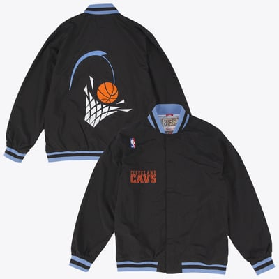 Cleveland Cavaliers Mitchell & Ness 94-95 Authentic Warm Up Jacket - Black - Mens