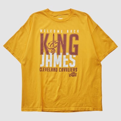 Cleveland Cavaliers NBA 2010s T-shirt - Yellow - 2XL by Fanatics Real Vintage
