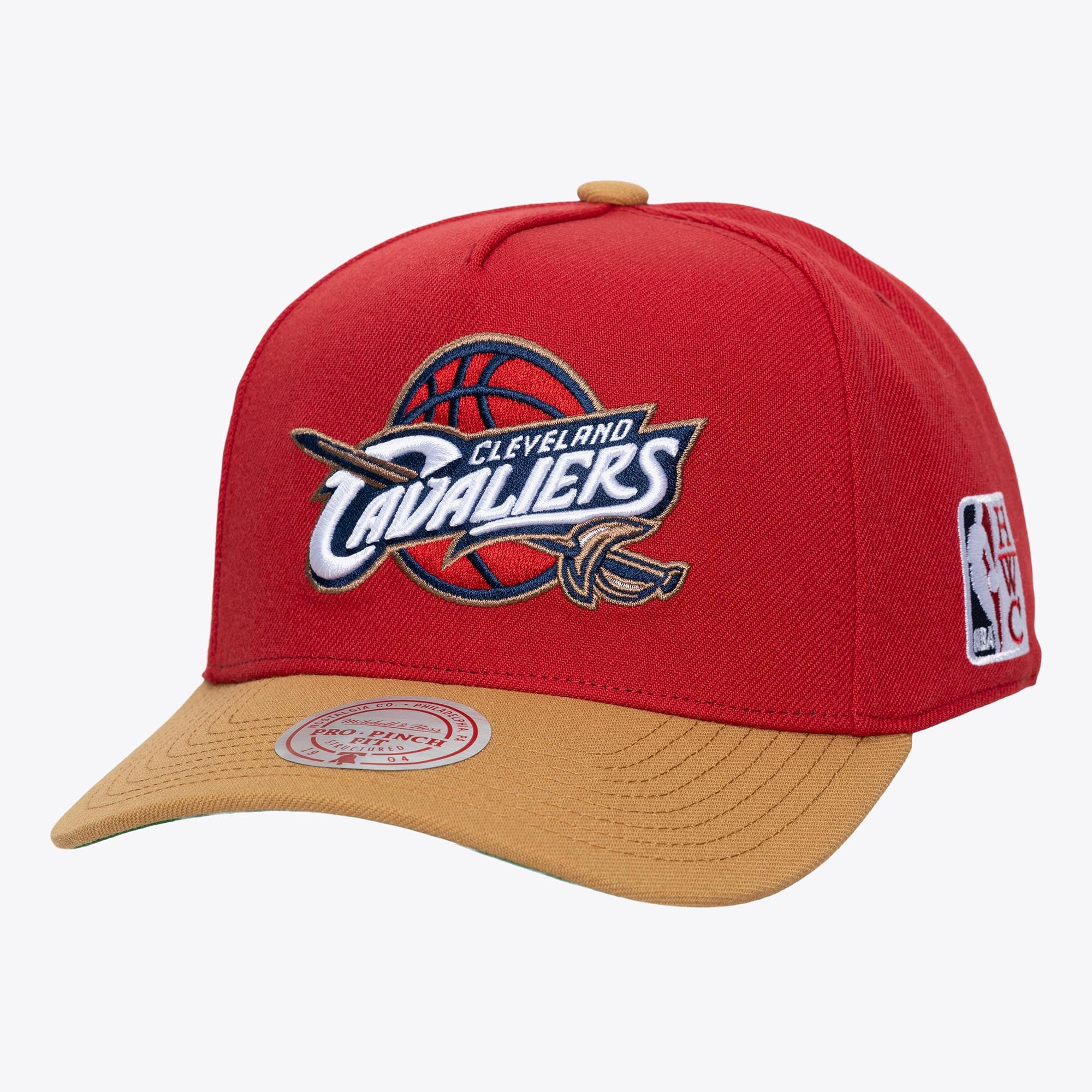 Cleveland Cavaliers Wine/Gold Hardwood Classics Legendary Home Pro Pinch Snapback Hat