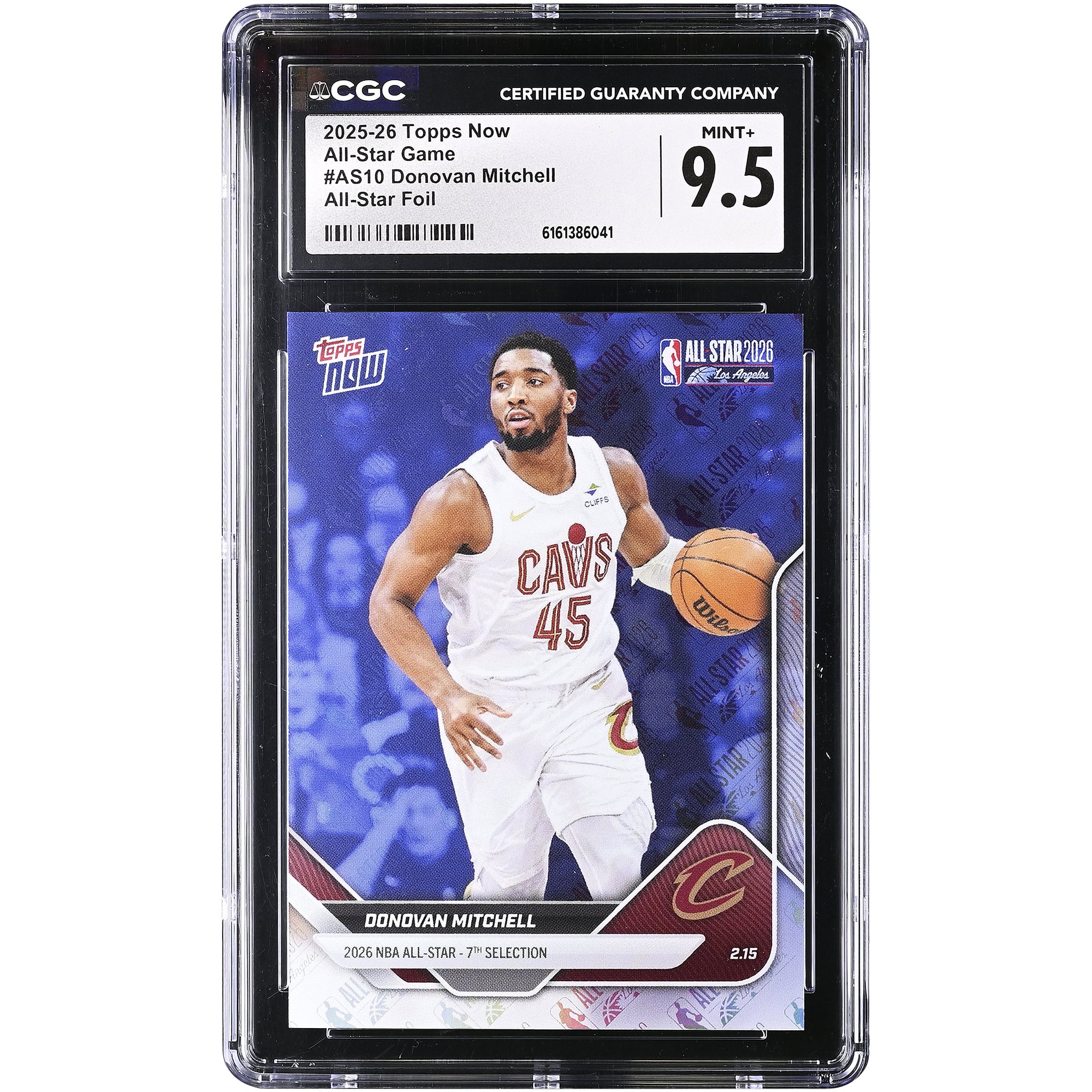 Donovan Mitchell Cleveland Cavaliers 2025-26 Topps Now All-Star Foil #AS10 CGC Authenticated 9.5 Card