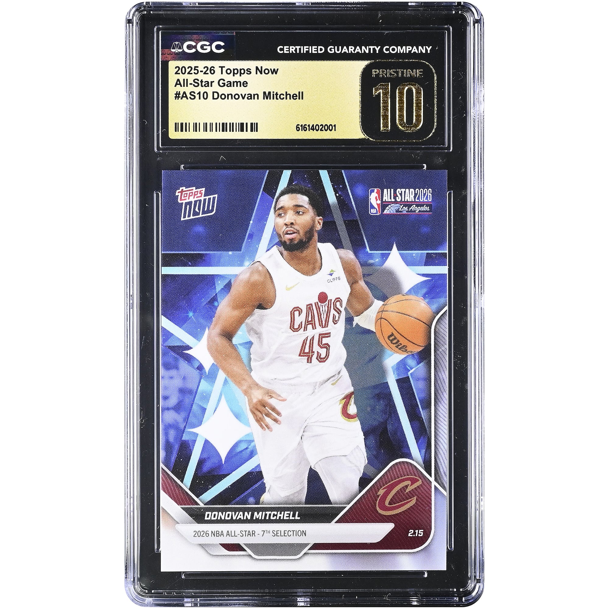 Donovan Mitchell Cleveland Cavaliers 2025-26 Topps Now All-Star Game #AS10 CGC Authenticated PRISTINE 10 Card