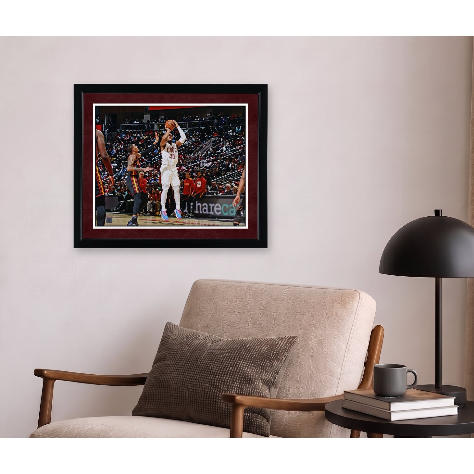 Donovan Mitchell Cleveland Cavaliers Autographed 16" x 20" Shooting in White Photograph