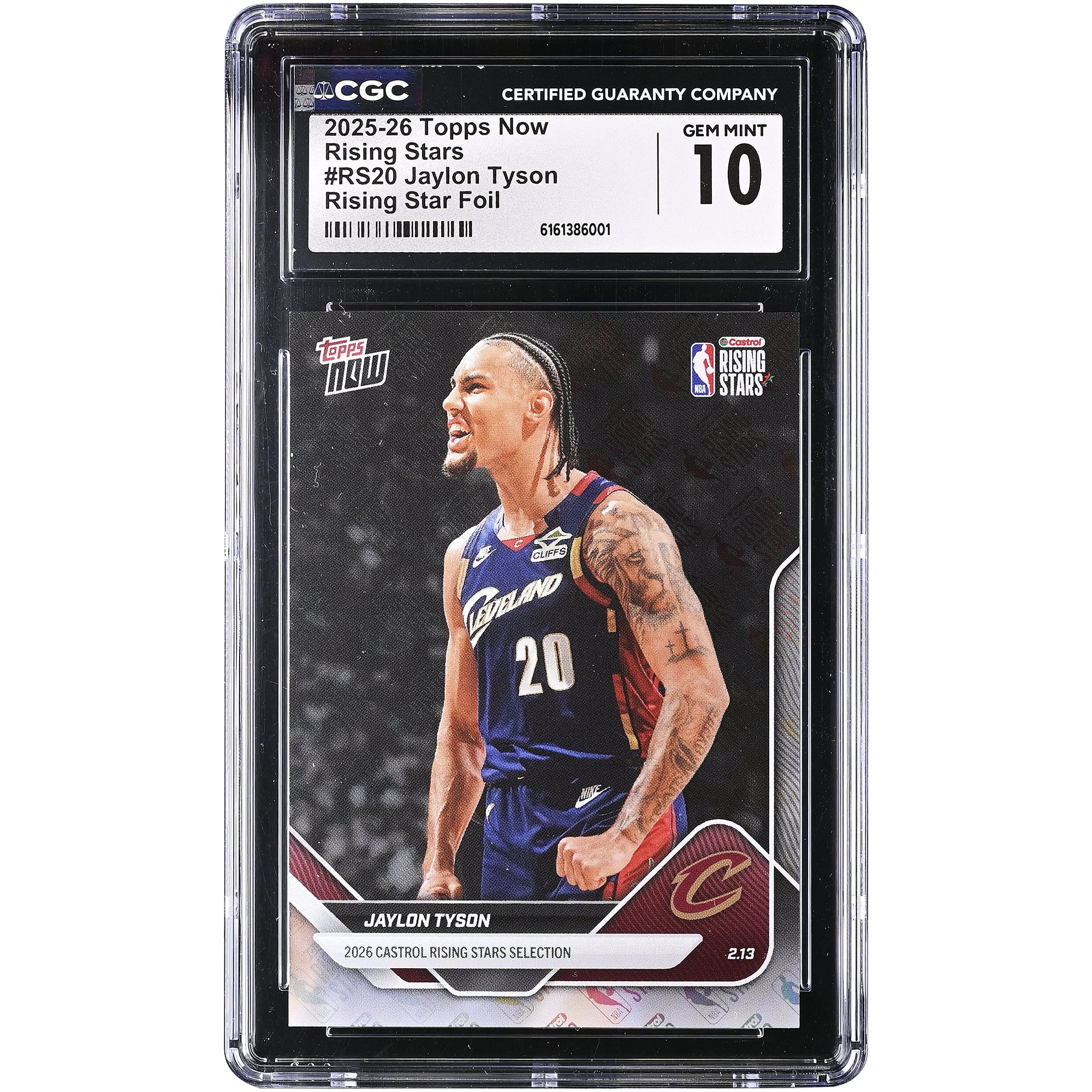 Jaylon Tyson Cleveland Cavaliers 2025-26 Topps Now Rising Stars Foil #RS20 CGC Authenticated Card