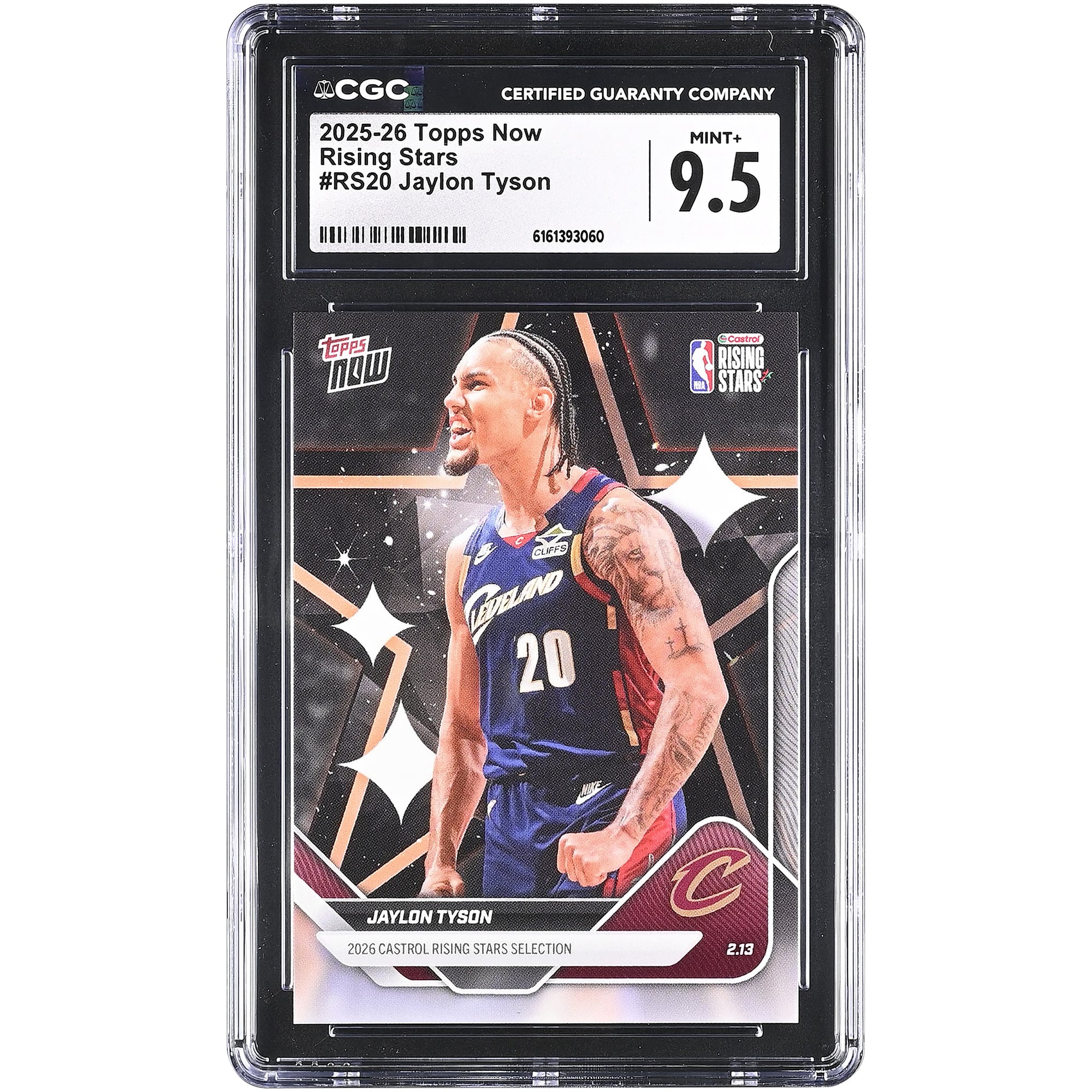 Jaylon Tyson Cleveland Cavaliers 2025-26 Topps Now Rising Stars #RS20 CGC Authenticated Card