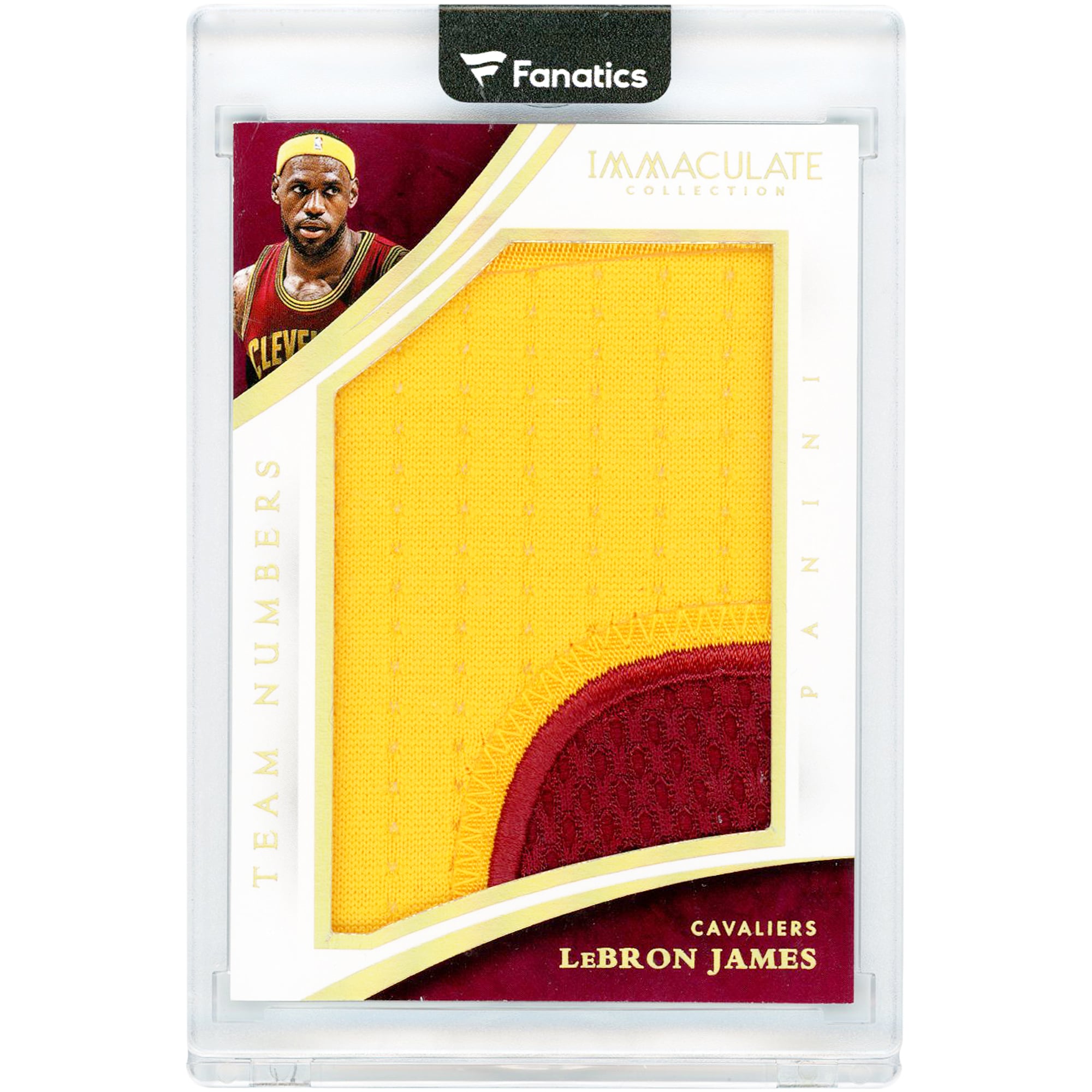 LeBron James Cleveland Cavaliers 2014-15 Panini Immaculate Collection Team Numbers Jumbo Game-Used Relic #63 #19/32 Card