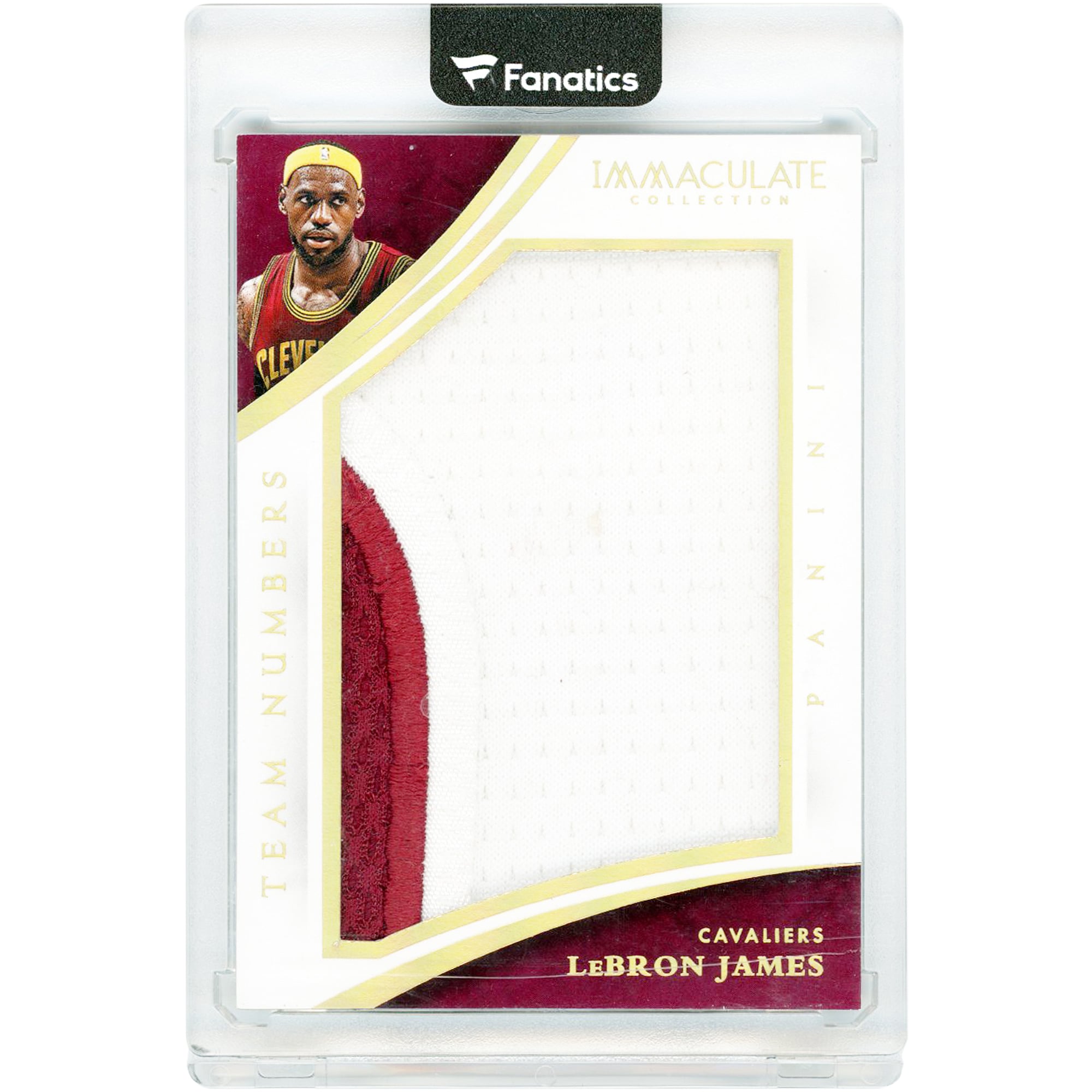 LeBron James Cleveland Cavaliers 2014-15 Panini Immaculate Collection Team Numbers Jumbo Game-Used Relic #63 #21/32 Card