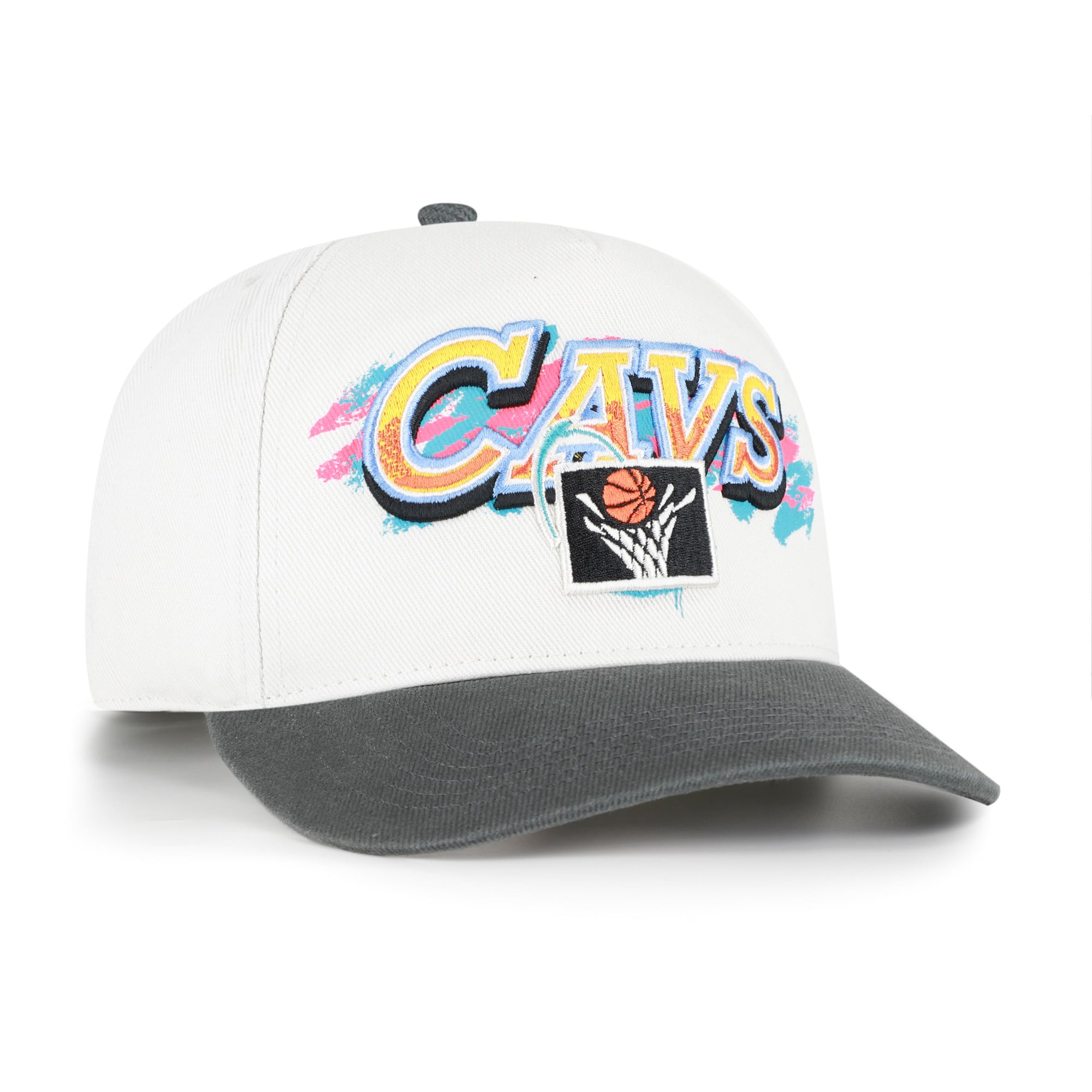 Casquette ajustable Cleveland Cavaliers « City Paint Hitch » crème pour homme, modèle 47