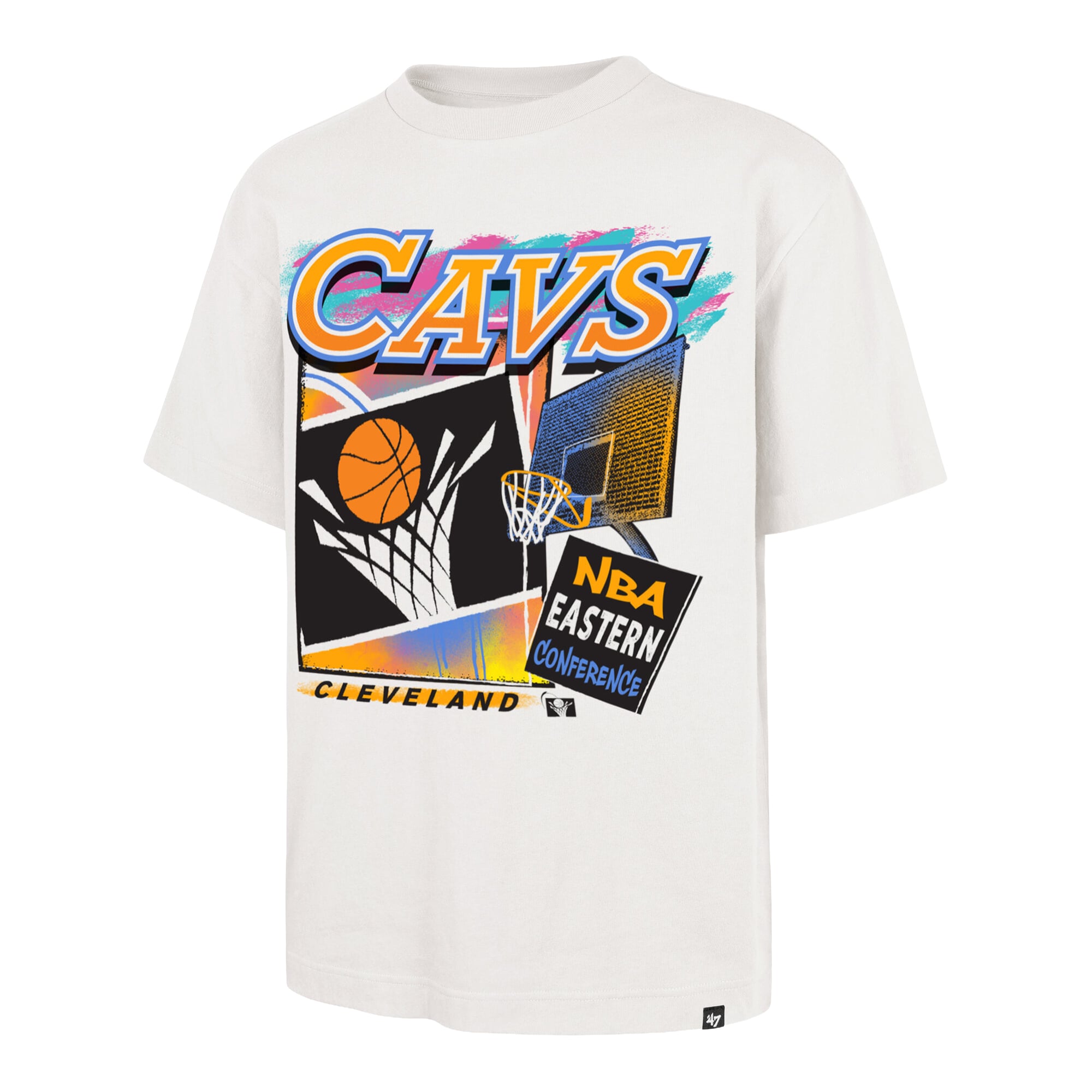 T-shirt homme '47 Cream Cleveland Cavaliers City Paint Reed Foundation