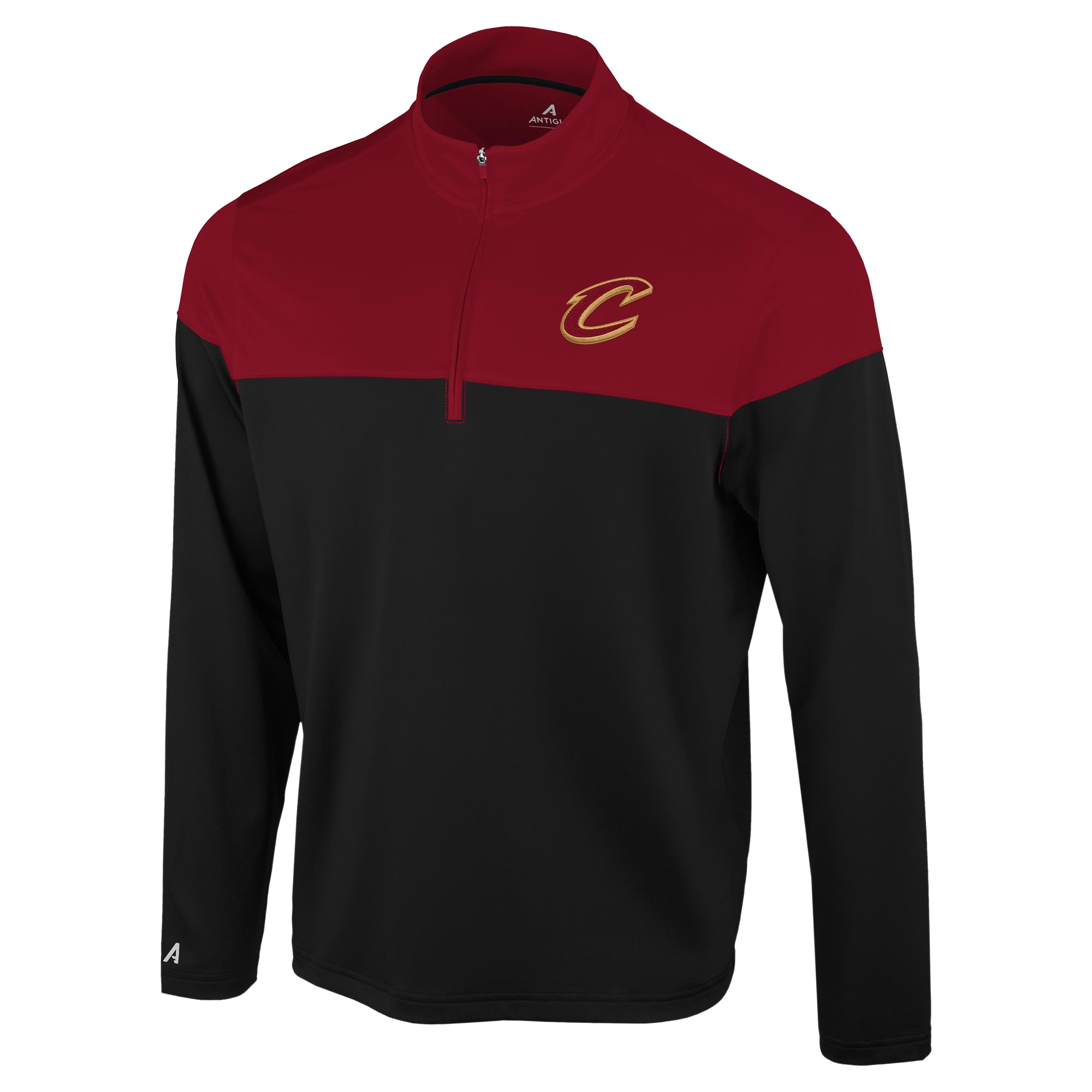 Pull à col zippé Antigua noir/bordeaux Cleveland Cavaliers pour homme